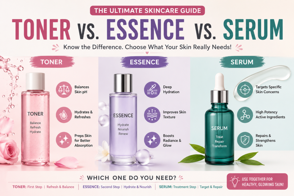 toner-vs-essence-vs-serum